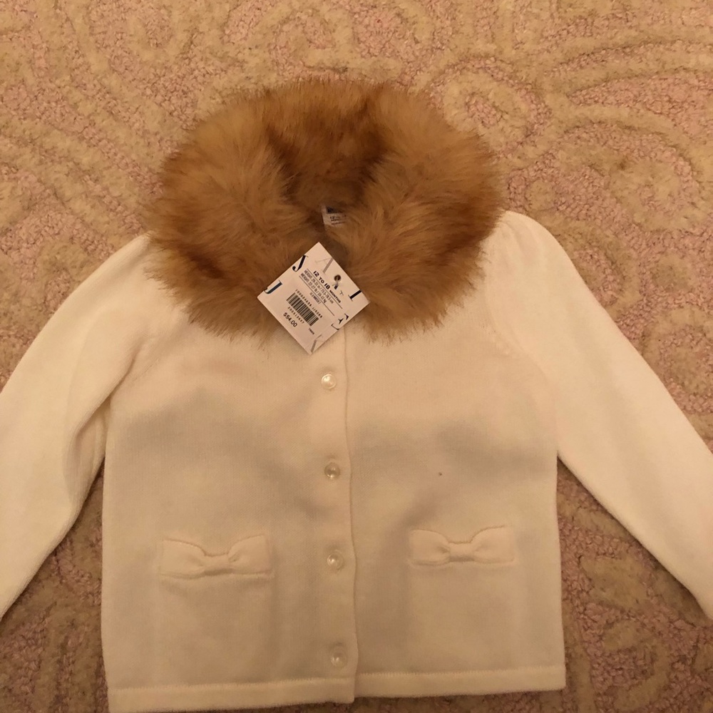 Faux Fur Collard Janie and Jack Sweater